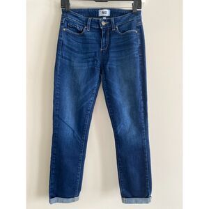 Paige Kylie Crop Ankle Womens 27 Dark Blue Jeans